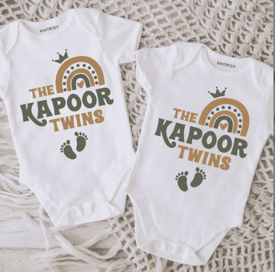 Customize Twins Onesies